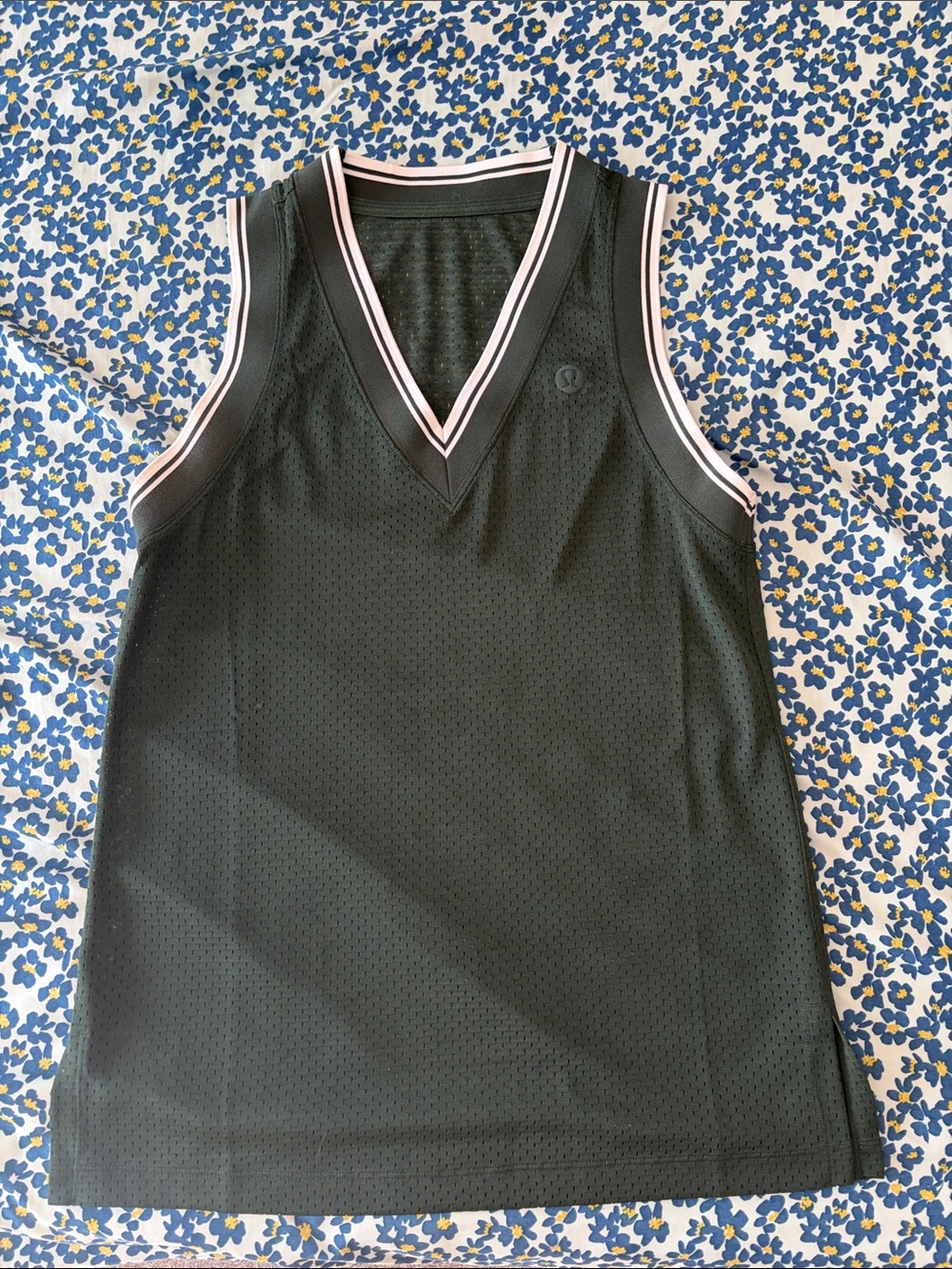 lululemon athletica Black Muscle Tank with Pink Trim